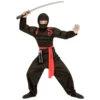 Tenue De Ninja Noir Musclé Rembourré Pour Enfant