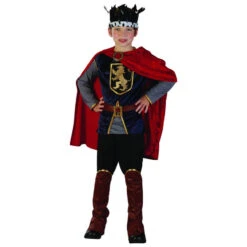 Tenue De Roi Médiéval Pour Enfant -Boutique De Carnaval D'Halloween Tenue de roi medieval pour enfant 21420