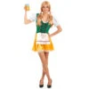 Tenue De Serveuse Bavaroise Verte Et Jaune -Boutique De Carnaval D'Halloween Tenue de serveuse bavaroise verte et jaune
