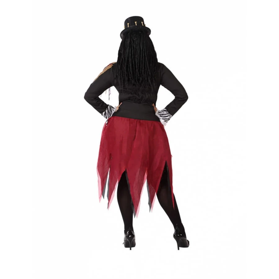 Tenue De Sorcière Squelette Rouge, Grande Taille 5 Tenue De Sorcière Squelette Rouge, Grande Taille – Image 3