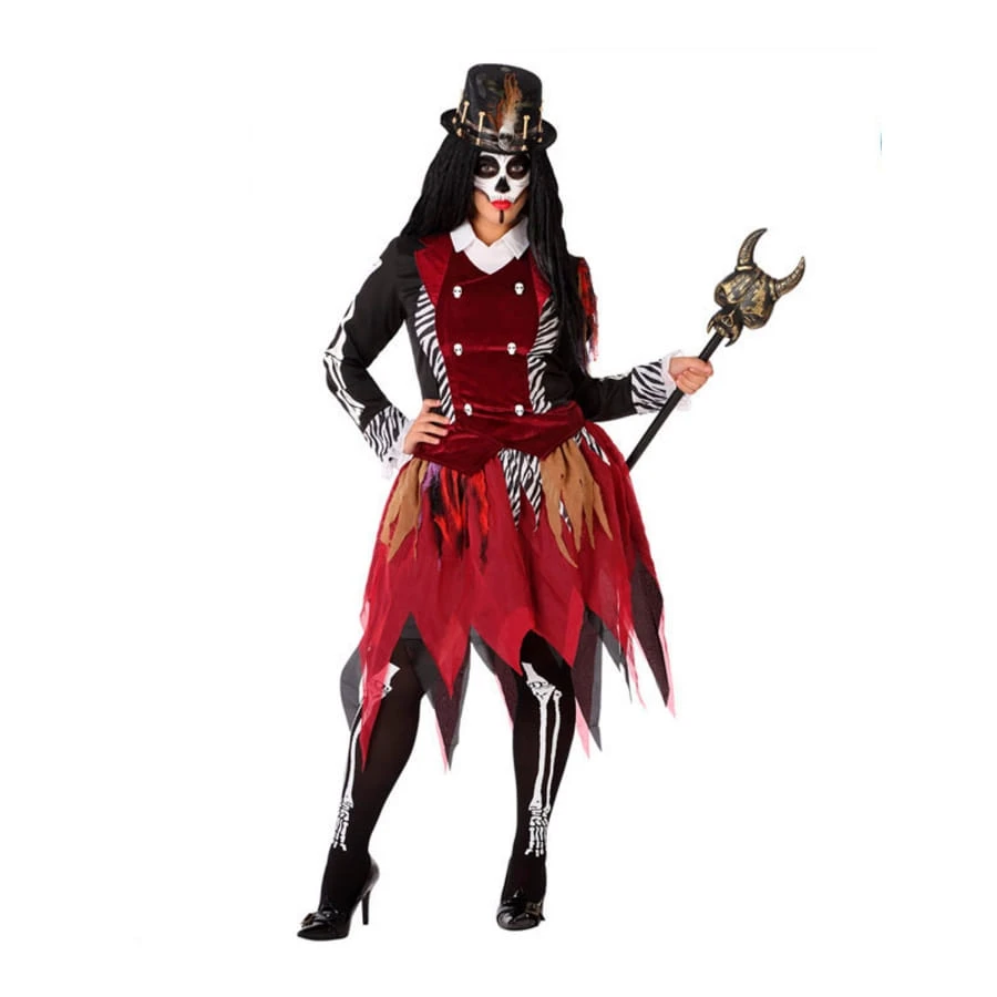 Tenue De Sorcière Squelette Rouge, Grande Taille 3 Tenue De Sorcière Squelette Rouge, Grande Taille