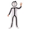 Tenue De Stickman Pour Enfant -Boutique De Carnaval D'Halloween Tenue de stickman pour enfant