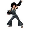 Tenue Disco Noire Et Argentée Pour Fillette -Boutique De Carnaval D'Halloween Tenue disco noire et argentee pour fillette