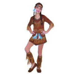 Tenue Marron Courte De Petite Indienne