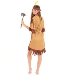 Tenue Robe D'indienne Marron Clair Pour Femme -Boutique De Carnaval D'Halloween Tenue robe d indienne marron clair pour femme 14957