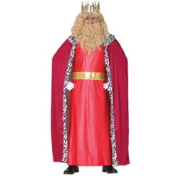 Tenue Rouge De Roi Mage Pour Adulte