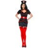 Tenue Sexy Noire Et Rouge D'infirmière 2 Tenue Sexy Noire Et Rouge D'infirmière -Boutique De Carnaval D'Halloween Tenue sexy noire et rouge d infirmiere