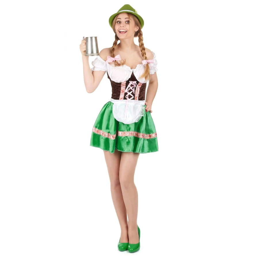 Tenue Verte De Serveuse Bavaroise Avec Corset 3 Tenue Verte De Serveuse Bavaroise Avec Corset
