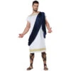 Tunique Grecque Blanche Avec Toge, Pour Homme -Boutique De Carnaval D'Halloween Tunique grecque blanche avec toge pour homme