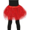 Tutu Rouge Petite Fille En Tulle Pailleté Argenté 2 Tutu Rouge Petite Fille En Tulle Pailleté Argenté -Boutique De Carnaval D'Halloween Tutu rouge petite fille en tulle paillete argente