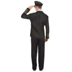 Uniforme Noir De Pilote De Ligne 8 Uniforme Noir De Pilote De Ligne -Boutique De Carnaval D'Halloween Uniforme noir de pilote de ligne 24051