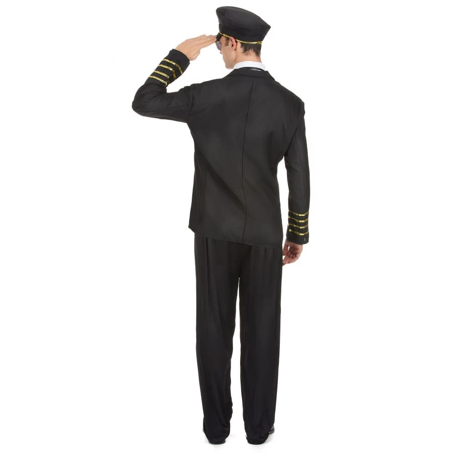 Uniforme Noir De Pilote De Ligne 5 Uniforme Noir De Pilote De Ligne – Image 3