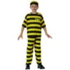 Uniforme Rayé Jaune Et Noir D'enfant Prisonnier -Boutique De Carnaval D'Halloween Uniforme raye jaune et noir d enfant prisonnier