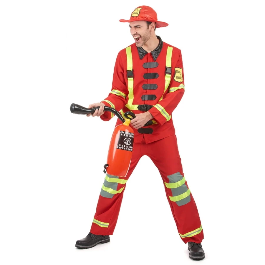 Uniforme Rouge De Pompier Pour Adulte 4 Uniforme Rouge De Pompier Pour Adulte – Image 2