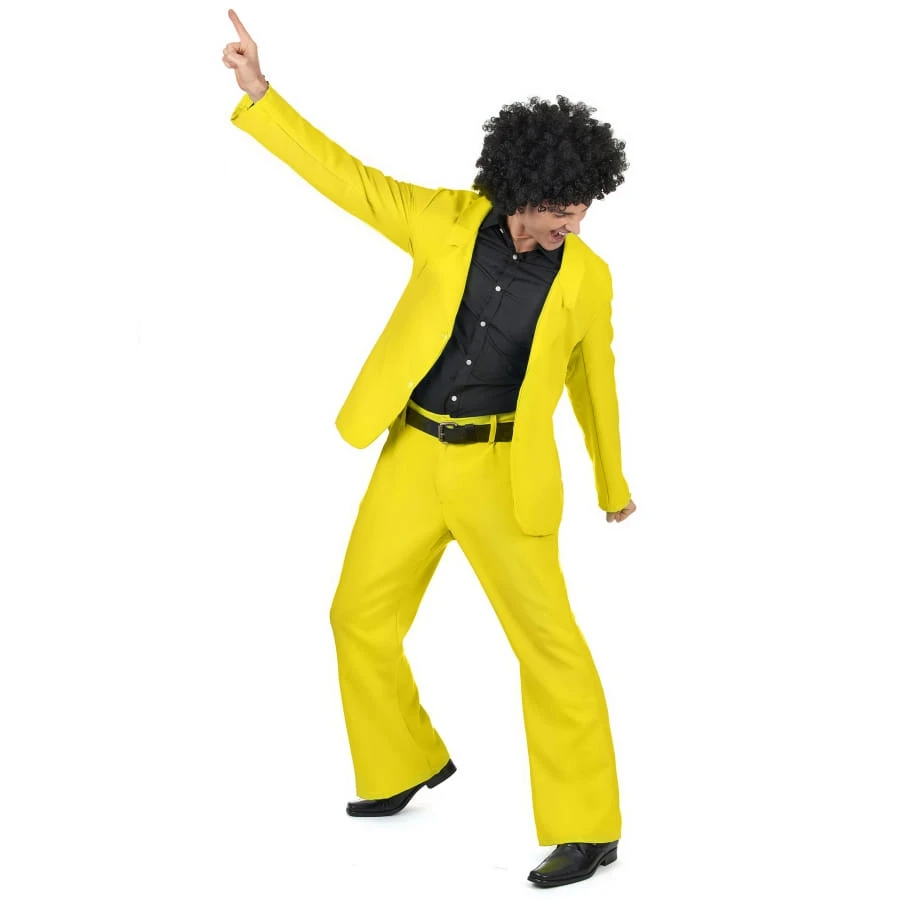 Veste Et Pantalon Disco Jaune Pour Homme 4 Veste Et Pantalon Disco Jaune Pour Homme – Image 2