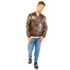 Veste Marron De Pilote Pour Homme 1 Veste Marron De Pilote Pour Homme -Boutique De Carnaval D'Halloween Veste marron de pilote pour homme