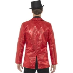 Veste Rouge à Sequins Pour Homme -Boutique De Carnaval D'Halloween Veste rouge a sequins pour homme 1