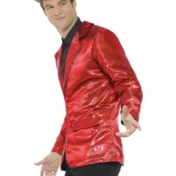 Veste Rouge à Sequins Pour Homme -Boutique De Carnaval D'Halloween Veste rouge a sequins pour homme 2 35