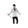 Veste Sequins Argentés Pour Homme -Boutique De Carnaval D'Halloween Veste sequins argentes pour homme